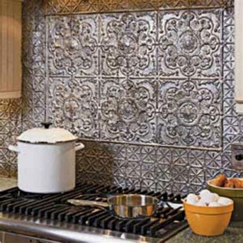 rustic metal backsplashes for kitchen